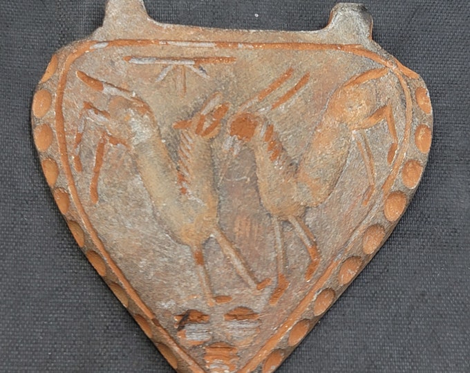 2000 B.C Ancient Sumerian King Gilgamesh Empire Wolf with Wing Intaglio Pendant Amulet Stone