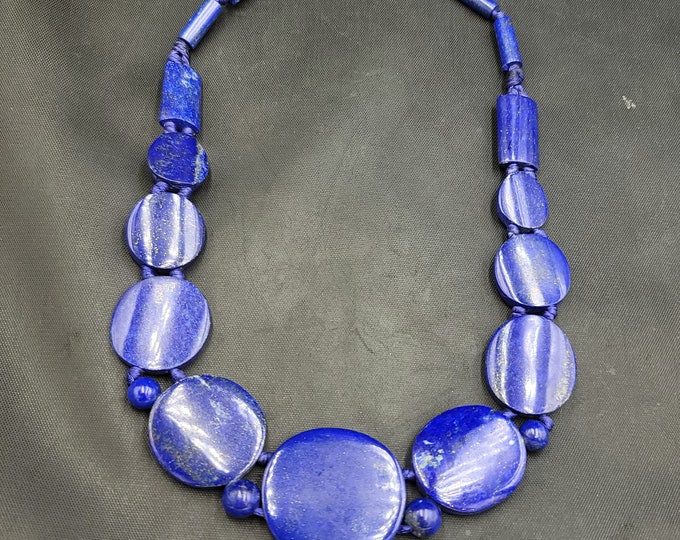 Wonderful High Grade Lapis lazuli Stone Amizing Shape Beads Necklace