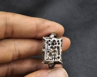 Authentic Ancient Greek Silver Ring: Roman Empire Carved Band, Size 9US