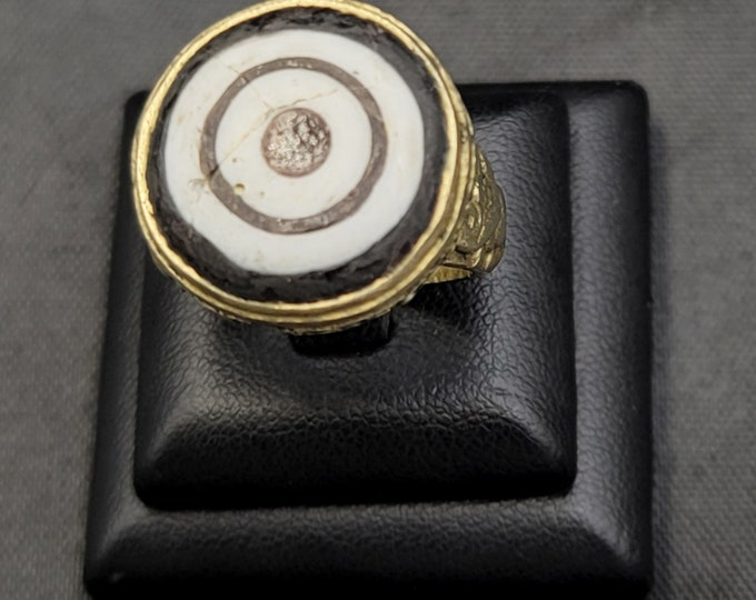 Rare Shiva Goat Eyes Protection Gabree Ancient Stone Antique Ring