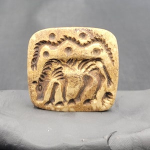 Antigua piedra antigua Indo Valley Cicra 12 a.C Caballo Intaglio Sello de sello tallado