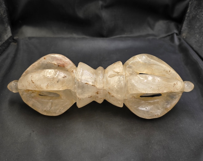 RARE! Beautiful Handmade Ancient Old Clear Crystal Quartz Unique Dorje