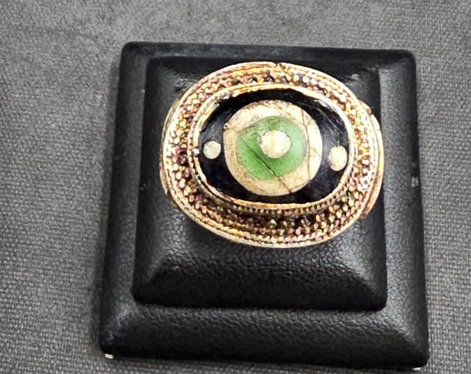 Beautiful Rare Ancient Gabree 1 Eye Mosaic Authentic Near Eastern Unique Handmade Ring