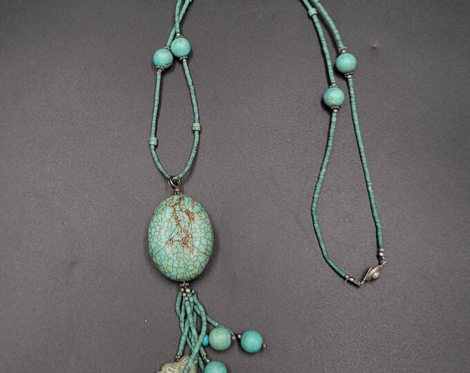 Vintage Beautiful Tibeten Turquoise Stone Necklace