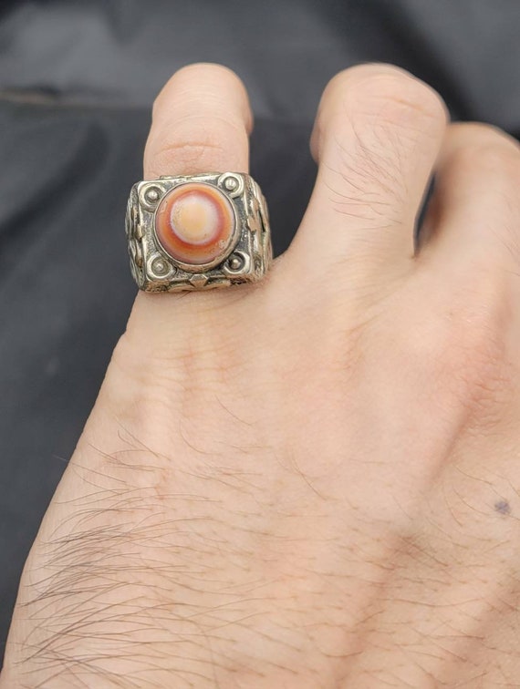 Amizing Ancient Unique Silver Ring With Evil Eyes… - image 6