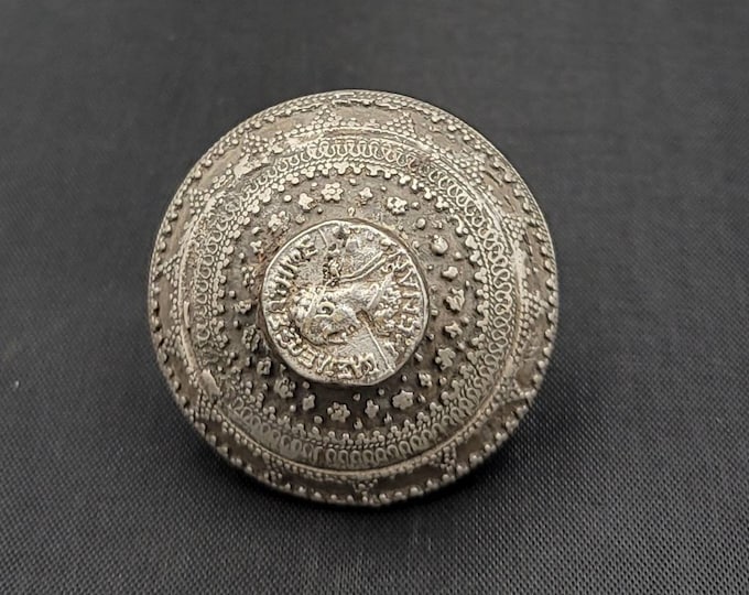 UNIQUE!! Ancient Unique Soild Silver Ring With Roman Empire 3rd Century King Alexander The Great Coin