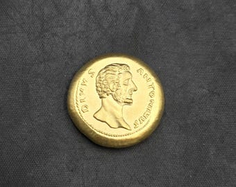 Antique Greek Empire Authentic Silver 18k Gold Gulit Cicra 7th-8th Century King Coin