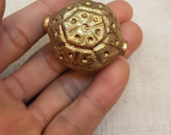 Big Melon Shape Gold Gulied Beautiful Antique Beads Pendant