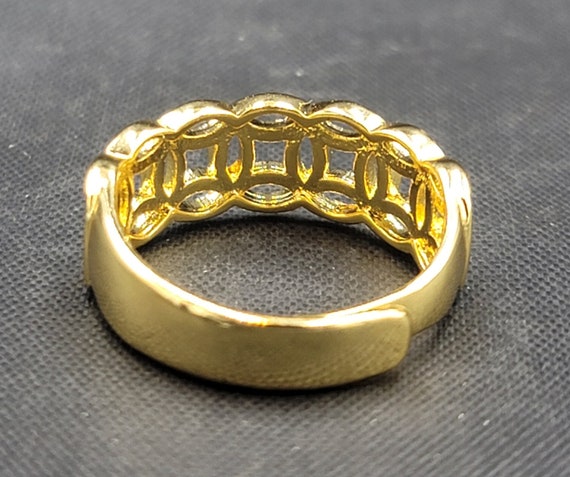 20k Gold Over Silver Ring Vintage Near Eastern Be… - image 4