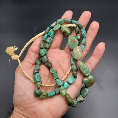 Natural Old shops Tibeten Very Unique Shape Beautiful Turquoise Stone Necklace