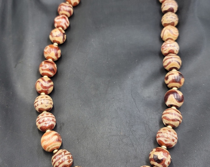 Beautiful Ancient Old Pyu Himalayan Etched Longevity Agate Dzi Beads Unique Necklace Jewellery