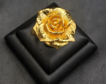 20k Gold Over Silver Ring Vintage Near Eastern Adjustable Free Size Ring