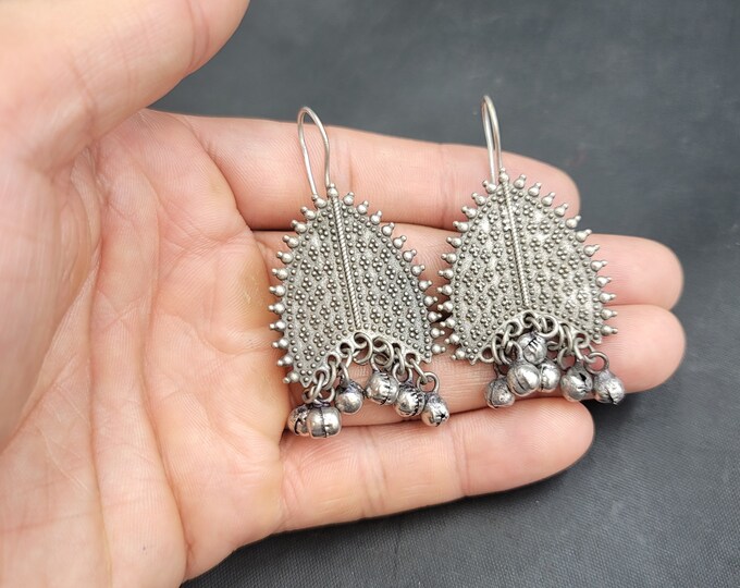 Beautiful Silver Earrings Antique Earrings Beautiful Handmade Silver Afghani Earrings