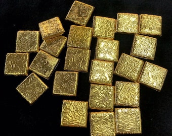 Vintage 20k Gold Over Silver Beads: 18mm Jewelry Spacers