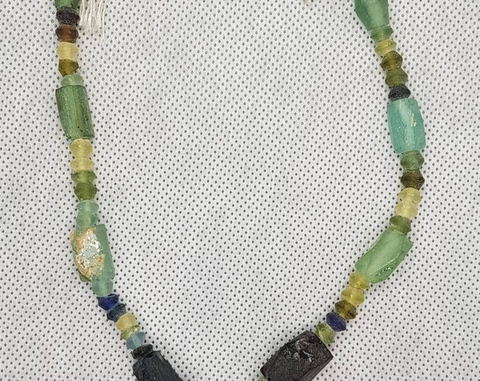 Ancient  Roman Glass Beautiful Shape Beads Ancient Necklace