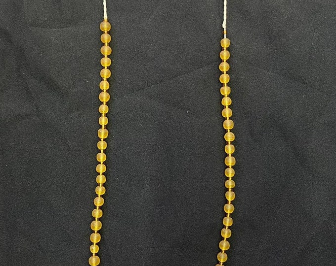 Old Afghanistan Ancient Yellow Glass Beads Ancient Necklace Strand