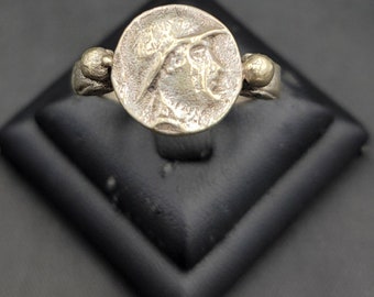 Cicra 3rd - 4th Century Roman King Alexander The Great Silver Ring