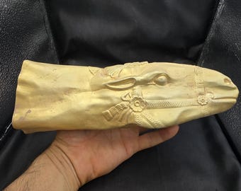 Antique Greek Empire Silver Rathony Bottle, Gold on Silver Horse Face