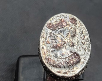 Ancient Soild Silver Amizing Greek Empire King Coin Antique Silver Unique Ring