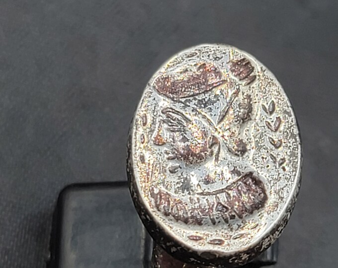 Ancient Soild Silver Amizing Greek Empire King Coin Antique Silver Unique Ring