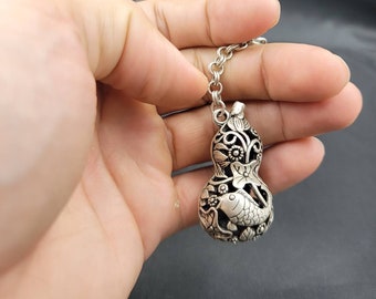 Handicraft Tibeten Beautiful Vintage Silver Lucky Pumpkin Key Chain Pendant