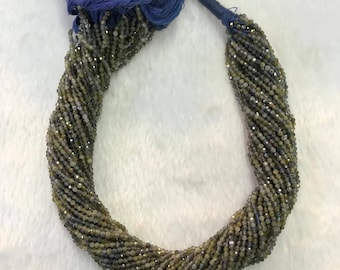 Natural Labradorite Tiny Beads: Jewelry Making Supplies, 36cm Strand