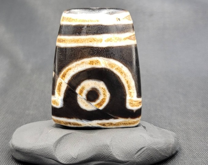 Ancient Old Dzi Beads Unique Shape Old 2 Eyes Dzi Beads