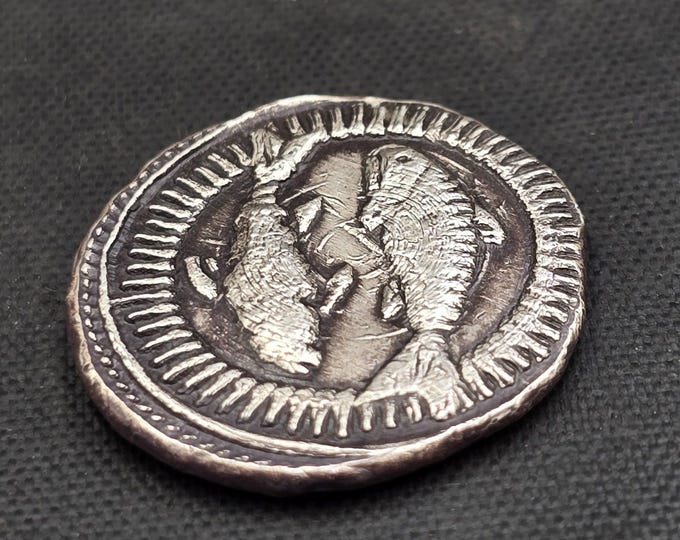 Authentic Antique Greek Empire Ancient Silver Soild Coin Antique Coin Silver Coin