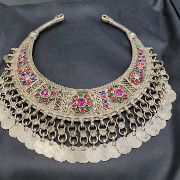 Beautiful Vintage Afghan Waziri Tribal Kuchi Choker Wonderful Necklace