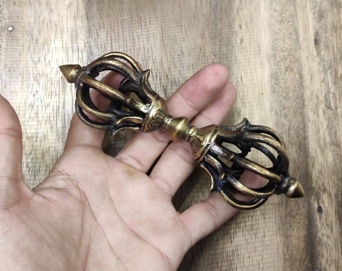 Wonderful Antique Bronze Lucky Buddhist Tibeten Unique Dorje