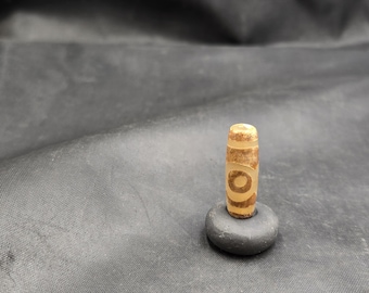 Ancient Himalayan Dzi Bead: Indo Tibetan Amulet (30mm)
