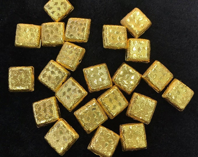 20k Gold Over Silver Beautiful Shape Vintage Beads 15mm Spacers For Making Jewelry Finding Like Pendant Earrings Necklace Or Barclets