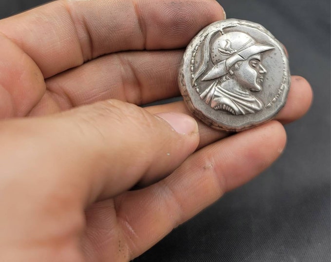 Ancient Greek Empire 3rd-4th Century Antique Silver Soild Coin Alexander The Great Coin