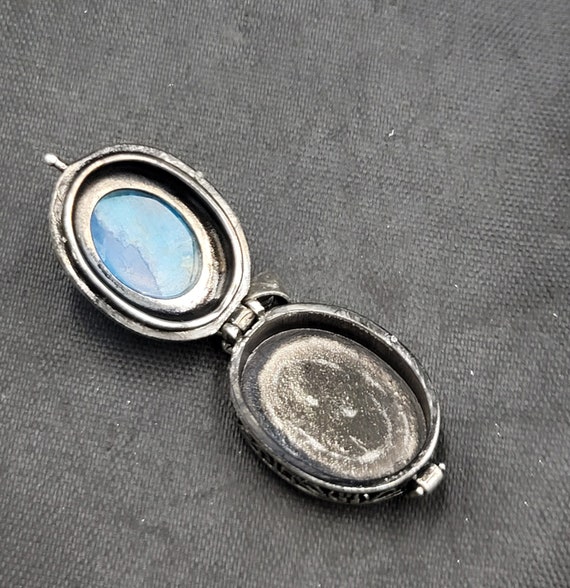 Sterling Vintage Silver Handmade Box Pendant With… - image 4