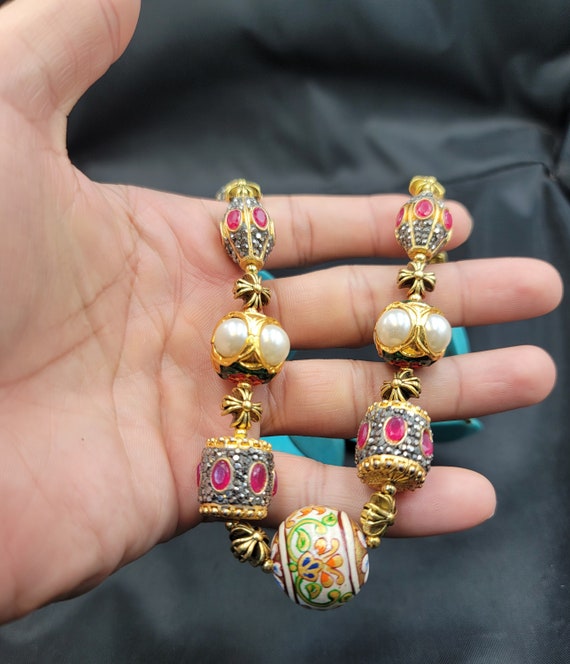 Gorgeous Mughal Design Natural Ruby and Turquoise… - image 5