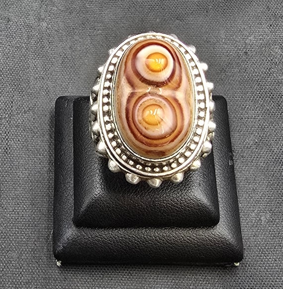 Bague Ancienne En Argent Massif - Bijou Vintage - Occasion