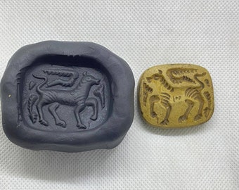 Ancient Roman Stone Beautiful Unique Seal Stamp Goat Intaglio