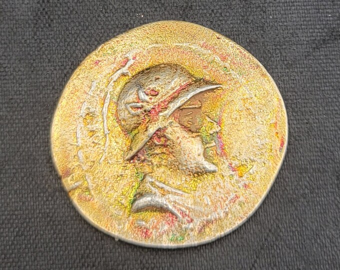 Ancient Cicra 3rd-4th Century Unique Greek Empire King Alexander Gold Gulit Soild Coin Antique Coin