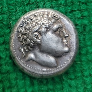Antique Greek Empire Silver Coin: 3rd-6th Century King Coin