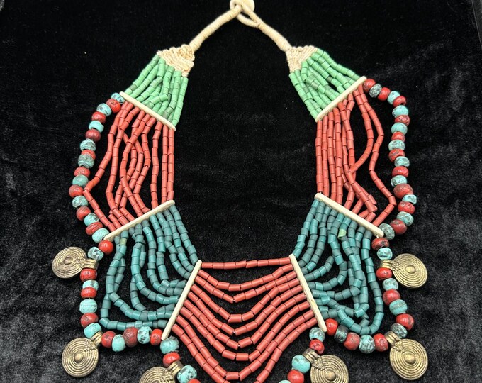 Beautiful Vintage Ancient African Glass Beads Tribal Trade Beads necklace