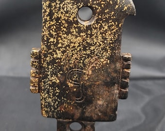 Very Unique Ancient Jade Stone Carved Antique Knife Sword