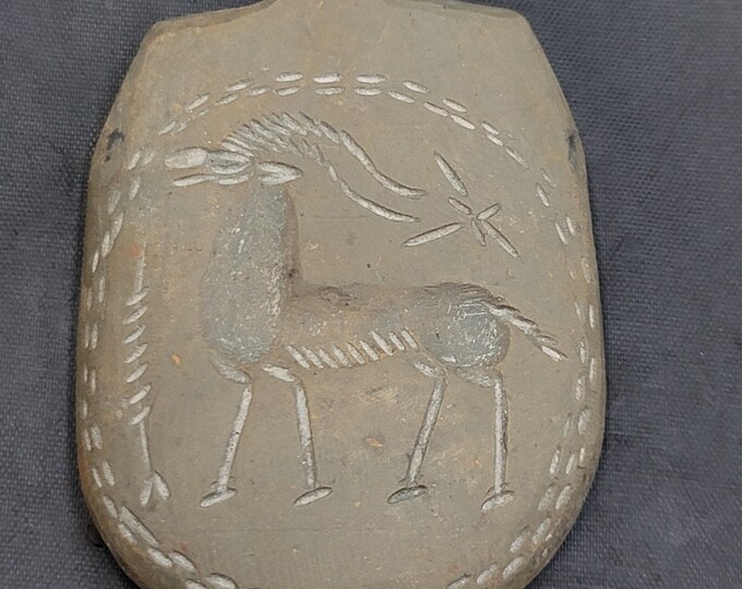 Ancient Stone Cicra 100 BC Deer Intaglio Carved Beautiful Antique Stone Antique Pendant