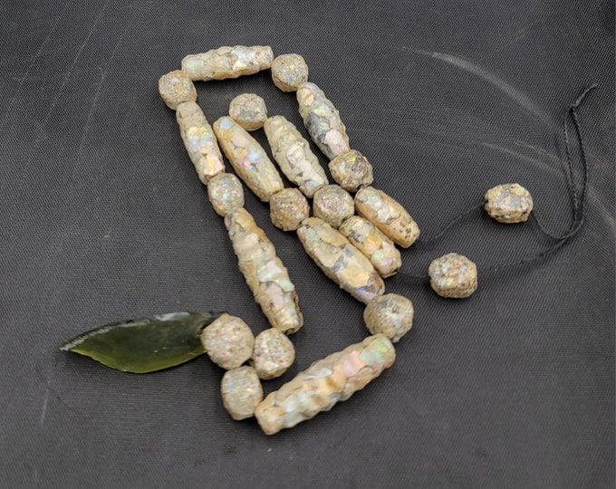 Ancient Roman Glass Bead With Excellent Patina ,1ST-2ND Century AD