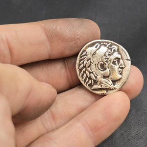 Genuine Soild Silver Ancient Greek Empire Authentic Silver Coin