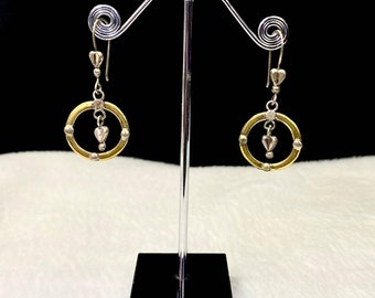 20k Gold On Top Of Silver Afghanistan Unique Earrings