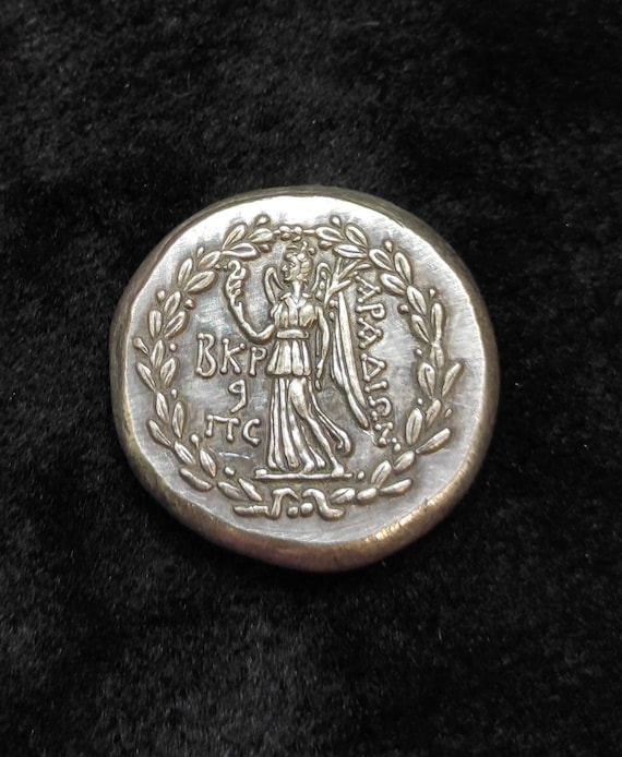 アクセサリー antique vintage old silver crown coin 6th Century BC Roman Crown King Soild Silver Antique Rare