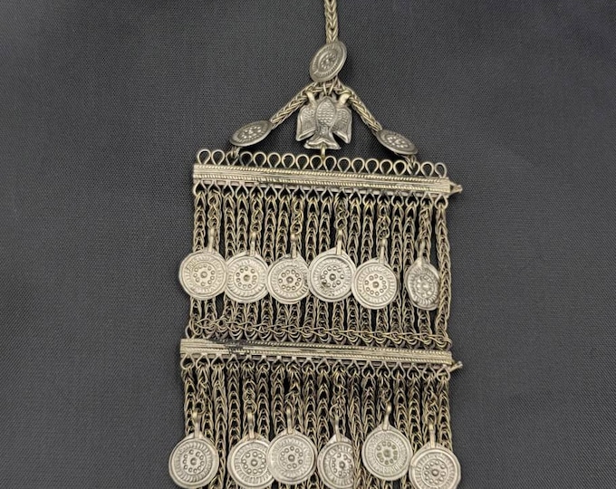 Early 19th Century Kochi Beautiful Antique Silver Unique Pendant From Afghanistan
