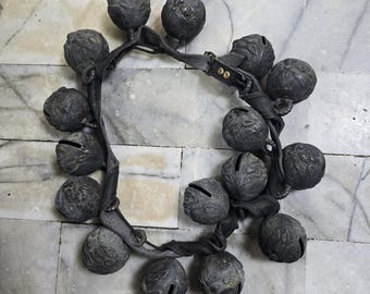 Antique 300 Bronze Museum Quality Unique Temple Bell Religion 15 Picese Bell