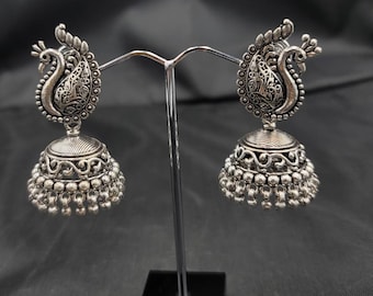 Tribal Kuchi Sterling Silver Bird Dangling Earrings