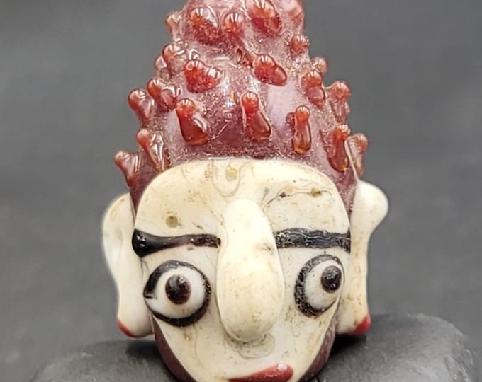 Beautiful Ancient 2000 Wonderful Mosaic Glass Gabree Face Beads Amulet Pendant